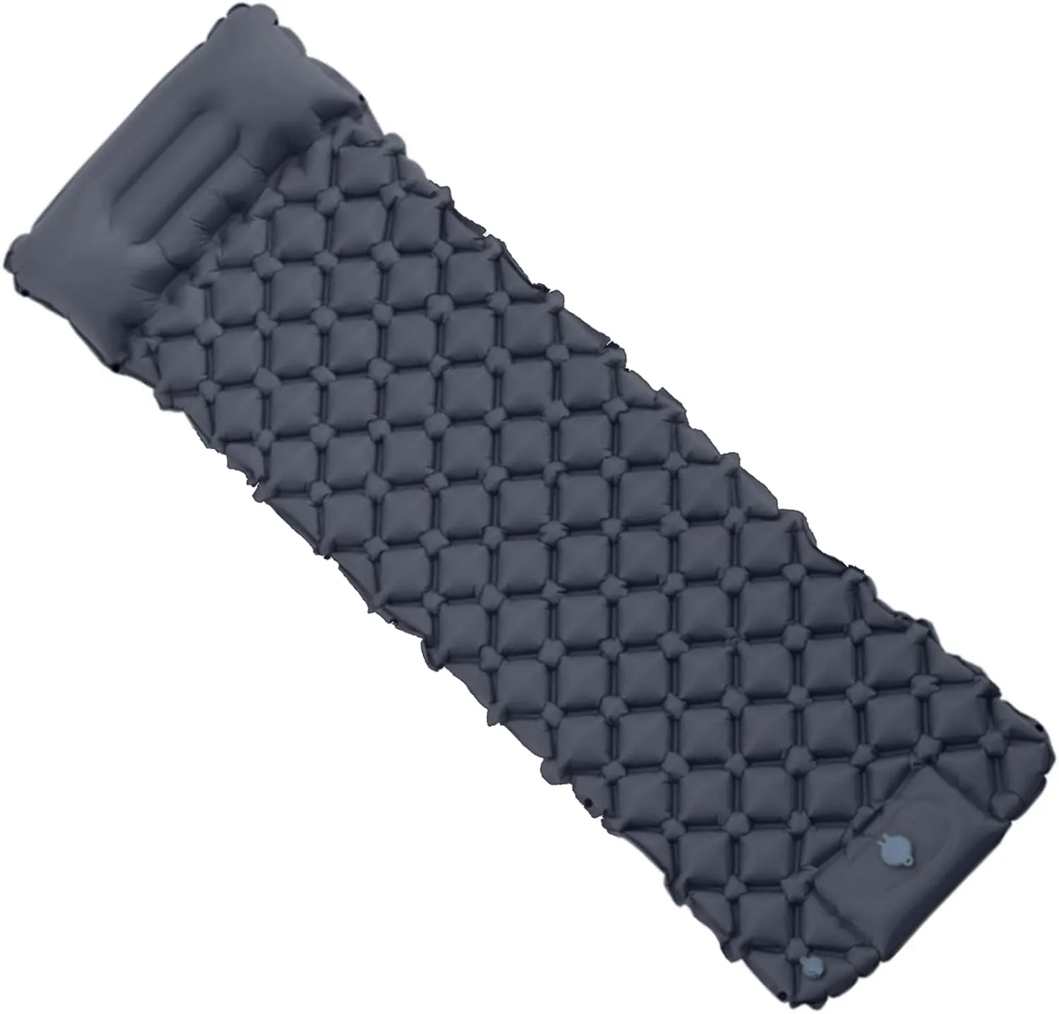 Navy Blue Foot-Pump Inflatable Sleeping Pad - Lightweight, Compact, and Waterproof Sleeping Mat for Camping, Backpacking, and Outdoor Adventures - 74.8"x22.8"x2"