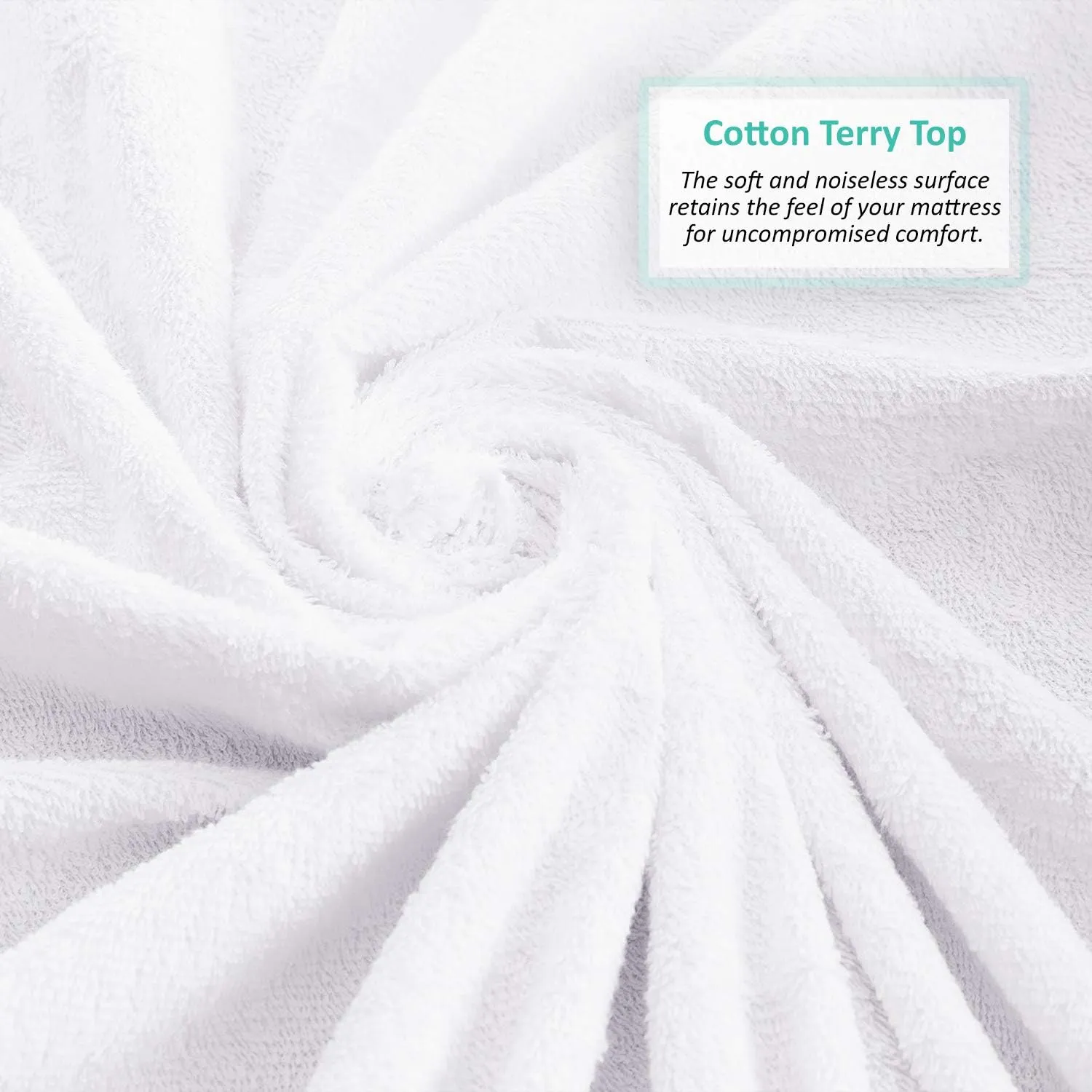 Nestl Premium Cotton Terry Mattress Protector – Soft and Waterproof Twin Deep Pocket Mattress Protector – Breathable Cover, Fits Up to 24 Inch