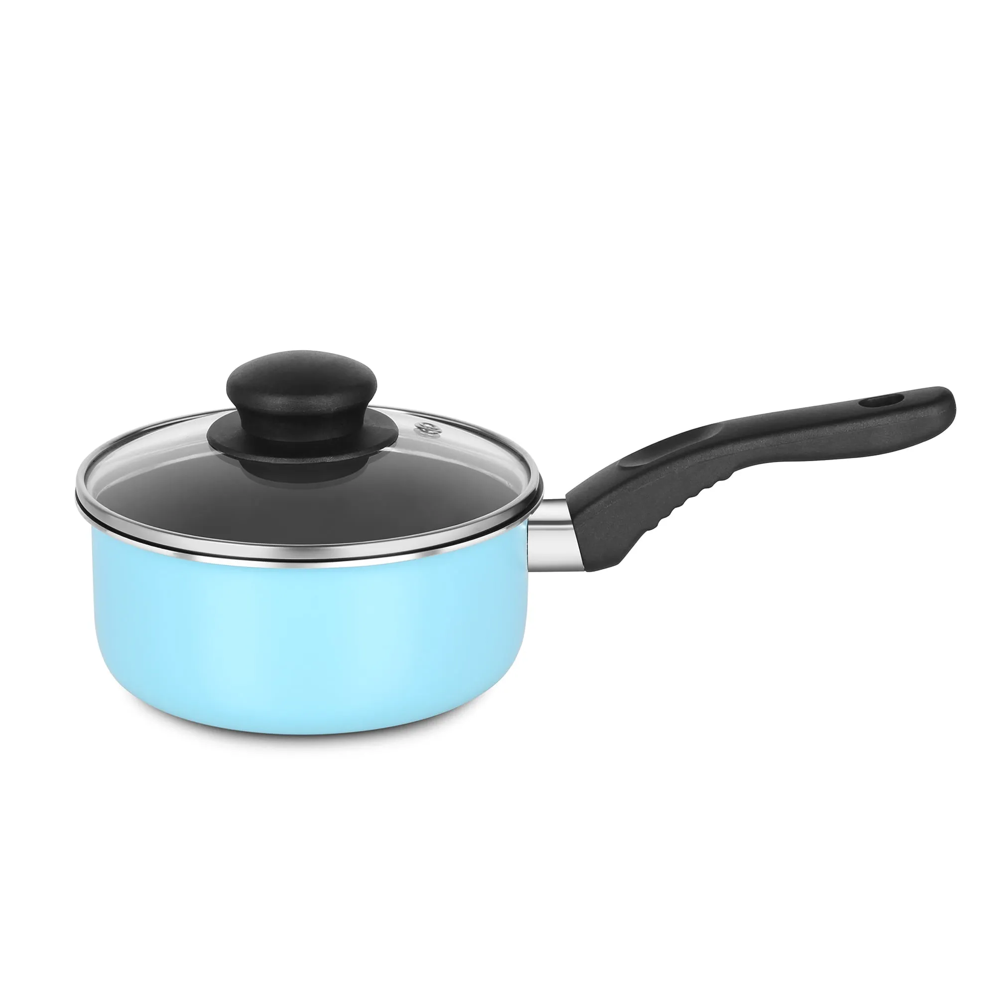 New 7 Piece Cookware Set Nonstick Coated Kitchen Pots And Pans Home Aqua Cooking