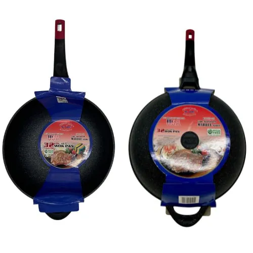 Neware MARBLE WOK available in 2 sizes/ Cazo chino para saltear WOK 2 tamaños disponibles