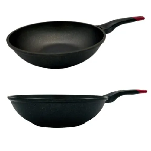Neware MARBLE WOK available in 2 sizes/ Cazo chino para saltear WOK 2 tamaños disponibles