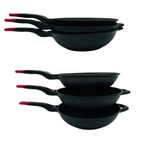 Neware MARBLE WOK available in 2 sizes/ Cazo chino para saltear WOK 2 tamaños disponibles
