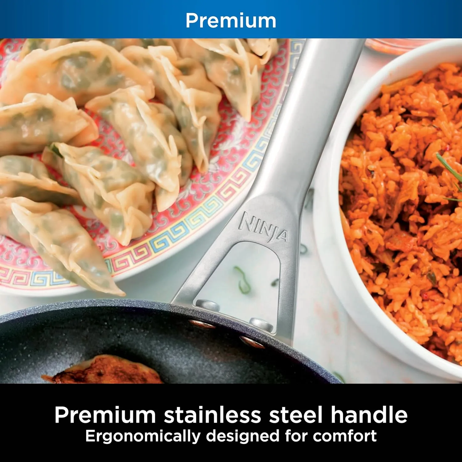 Ninja C30020 Foodi NeverStick Premium 8-Inch Fry Pan, Hard-Anodized, Nonstick, Durable & Oven Safe to 500°F, Slate Grey