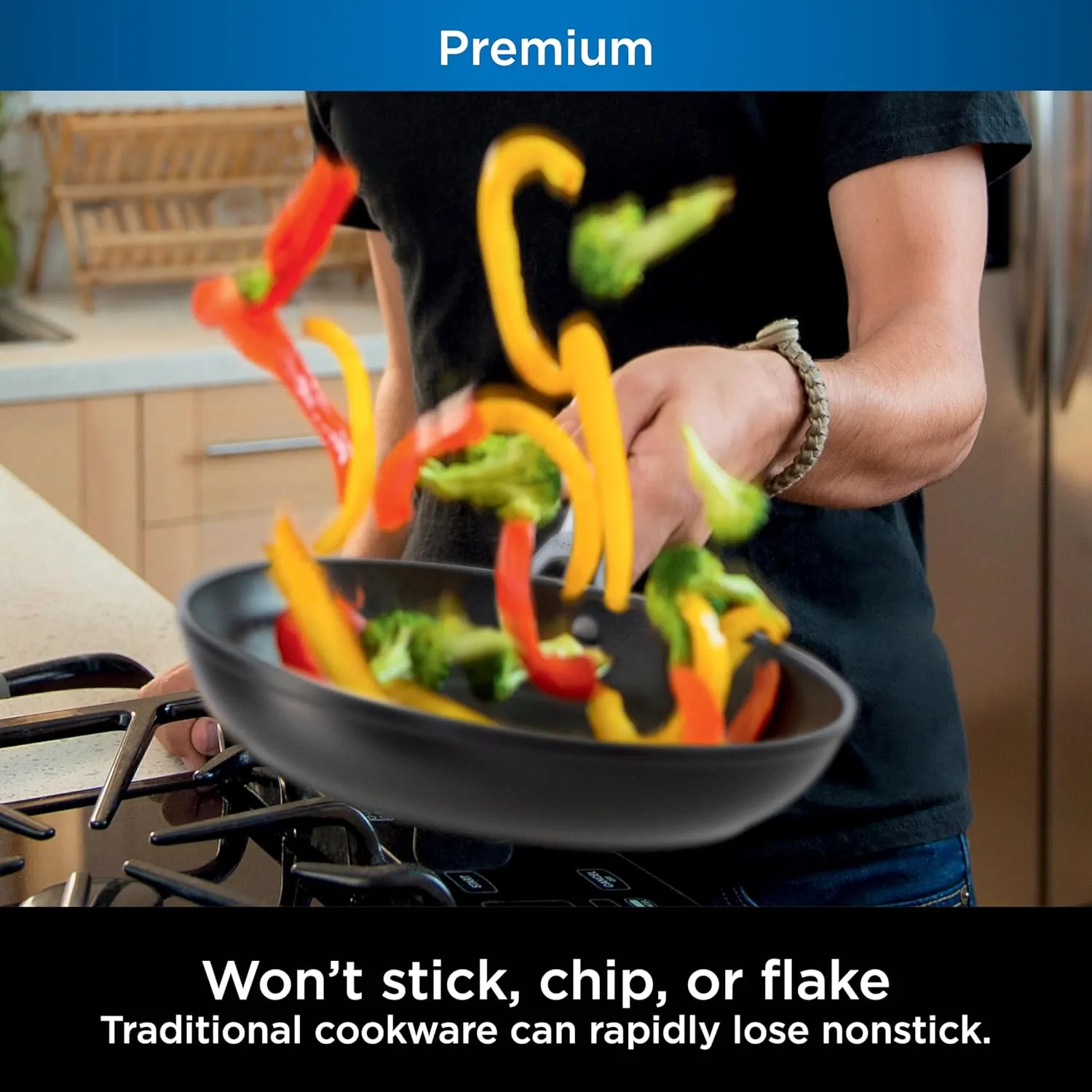 Ninja C30020 Foodi NeverStick Premium 8-Inch Fry Pan, Hard-Anodized, Nonstick, Durable & Oven Safe to 500°F, Slate Grey