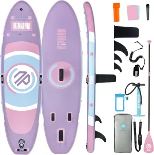 Niphean Inflatable Paddle Board with (Beginner Friendly) StabilTrac Fin and Durable SUP Accessories, 10' Inflatable Stand up Paddle Boards for Adults & Youth, Versatile Yoga Paddle Board, Gift Ideas