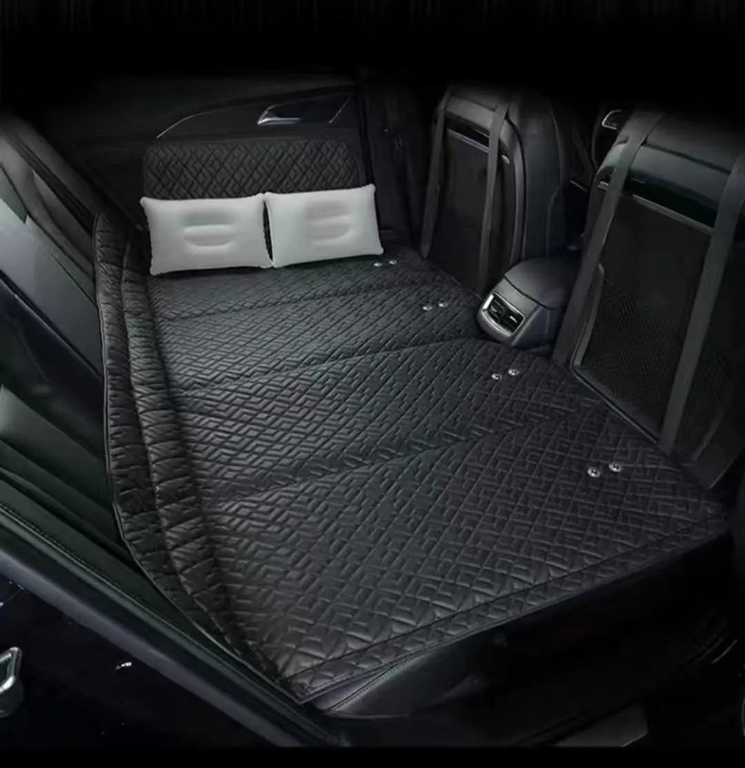 Non-Inflatable Car Mattress，Portable Car Back Seat Folding Bed，Car Travel Camping Mattress for Sleeping, Back Seat Extender, SUV,Truck and Pickup (Black)