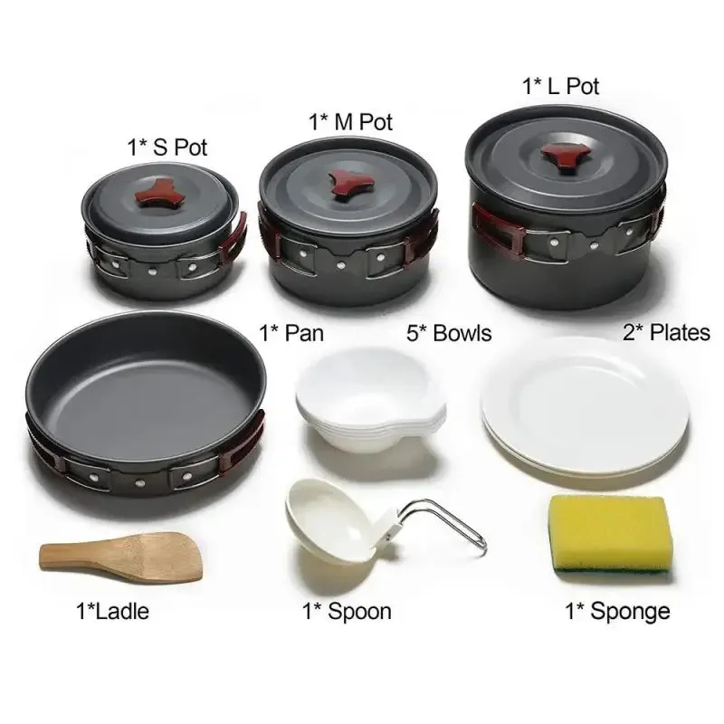 Non-Stick Lightweight Camping Cookware Kit