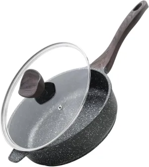 Nonstick Deep Frying Pan with Lid, 10 Inch Non Stick Skillet, Saute Pan for Cooking, Healthy Induction Cookware, PFOA Free