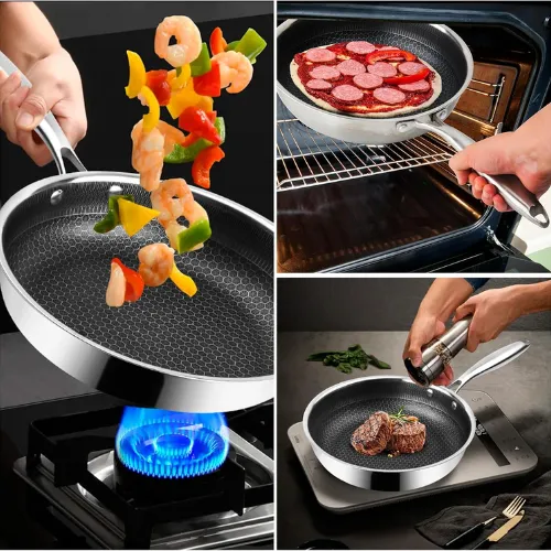 Nonstick Frying Pan 24cm - Dishwasher Safe, Oven Safe to 250°C, Scratch Resistant