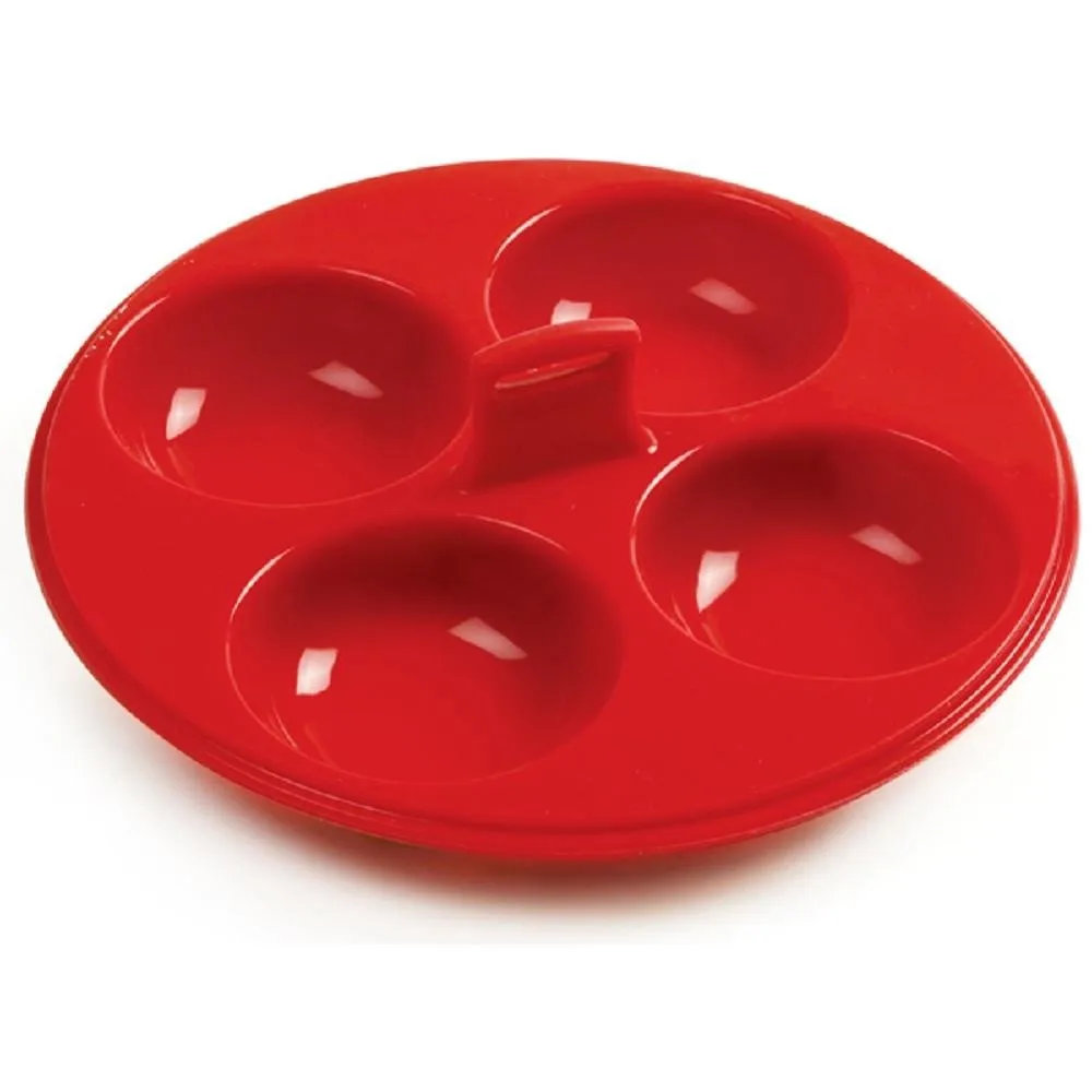 Norpro Nonstick Silicone 4 Egg Poacher - Fits 9 to 12" Skillets