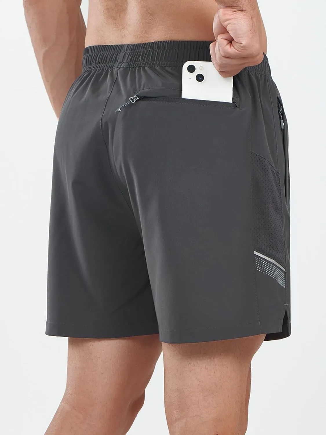 NORTHYARD Men's Athletic Running Shorts 5" Quick Dry Lightweight with Zip Pockets Gym Workout Active