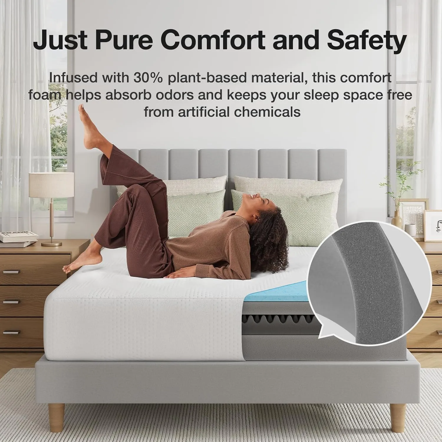 Novilla King Size Mattress, 12 inch King Mattress in a Box, Gel Memory Foam Mattresses for Cooling Night Sleep, Comfort Support and Pressure Relief, CertiPUR-US Certified