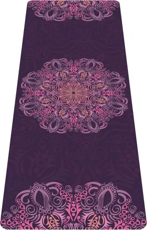 nuveti Printed Travel Yoga Mat-1/16 Inch Thick Non Slip Fitness Workout Mat with Carrying Bag, Foldable Lightweight Suede & Natural Rubber Yoga Mat for Yoga Pilates and Fitness 72" L x 24" W x 1.5mm