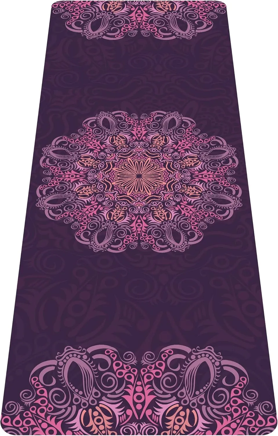 nuveti Printed Travel Yoga Mat-1/16 Inch Thick Non Slip Fitness Workout Mat with Carrying Bag, Foldable Lightweight Suede & Natural Rubber Yoga Mat for Yoga Pilates and Fitness 72" L x 24" W x 1.5mm