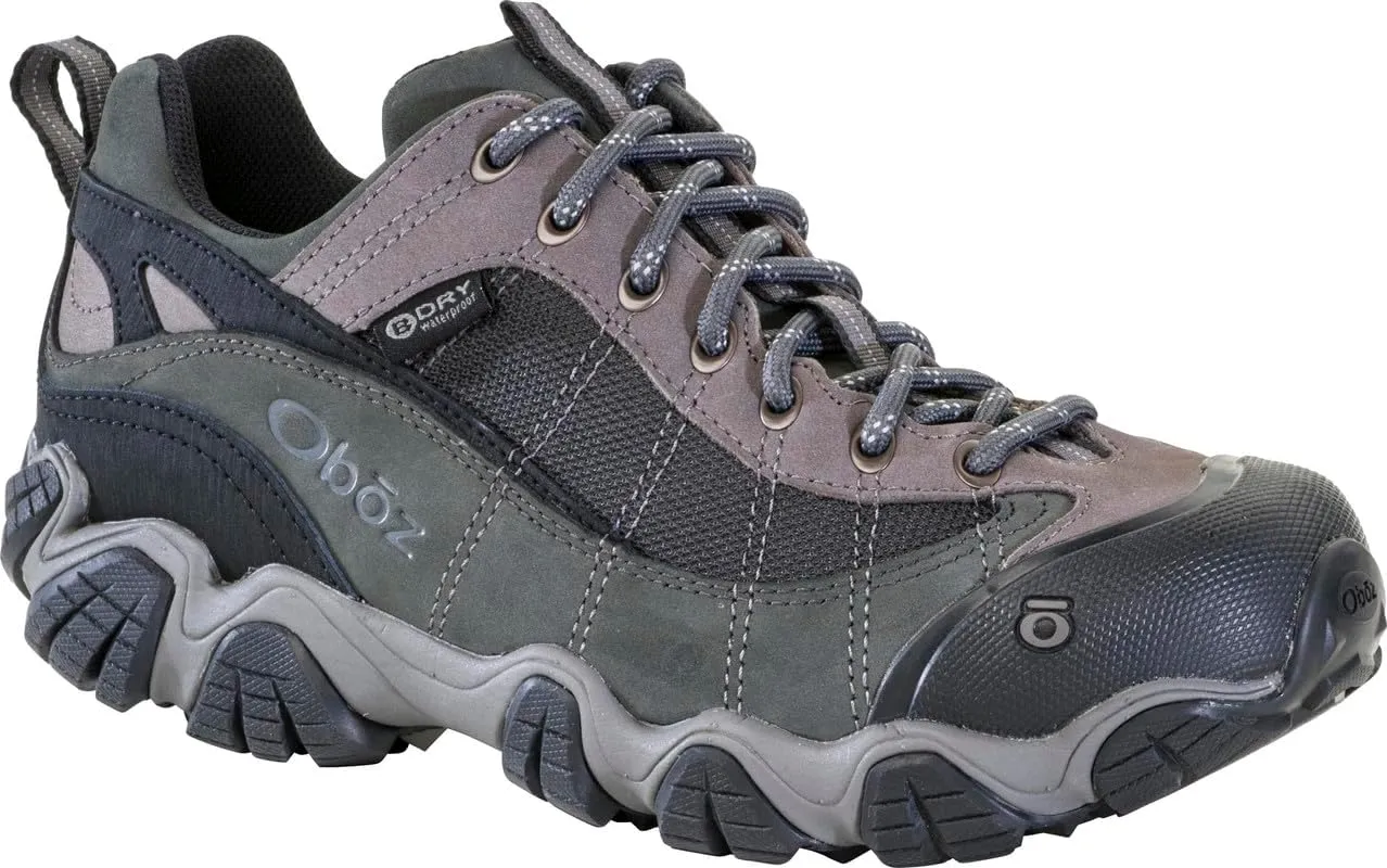 Oboz Men's Firebrand II Low B-Dry, Gray, 14 Wide