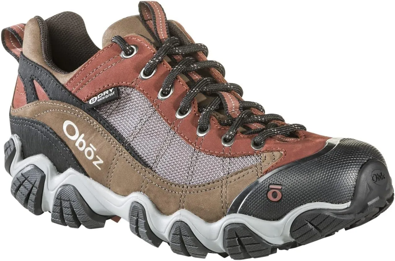 Oboz Men's Firebrand Ii Low B-Dry Waterproof Hiking Shoes, Wide Earth 10.5