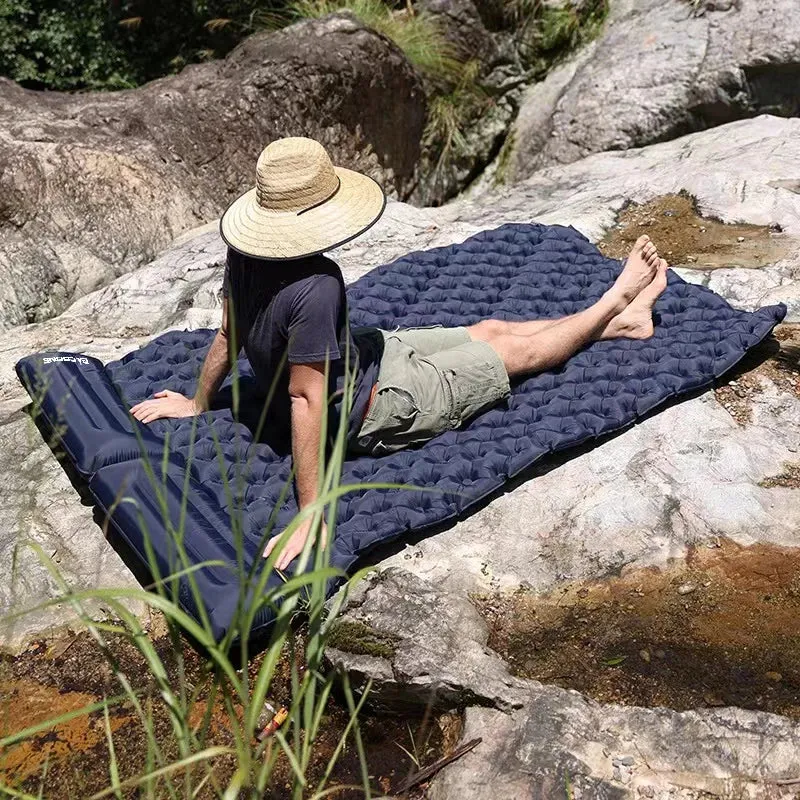 Outdoor Camping Double Inflatable Mattress Extra Wide Sleeping Pad