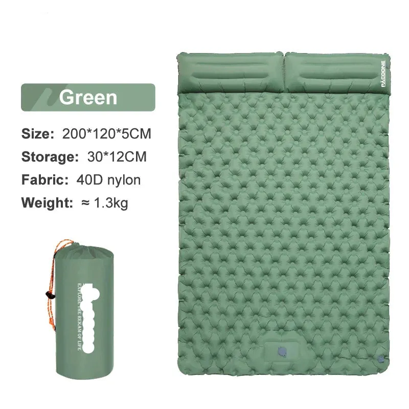 Outdoor Camping Double Inflatable Mattress Extra Wide Sleeping Pad