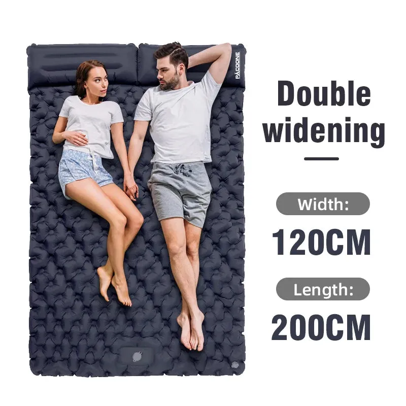 Outdoor Camping Double Inflatable Mattress Extra Wide Sleeping Pad