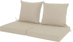 Outdoor Cushions for Patio Furniture, Waterproof Outdoor Chair Cushion w/Fade-Resistant, Removable & Machine-Washable Cover, 22x22 Inch, Deep Seat Sofa/Couch Pad Replacement – Set of 2, Cream