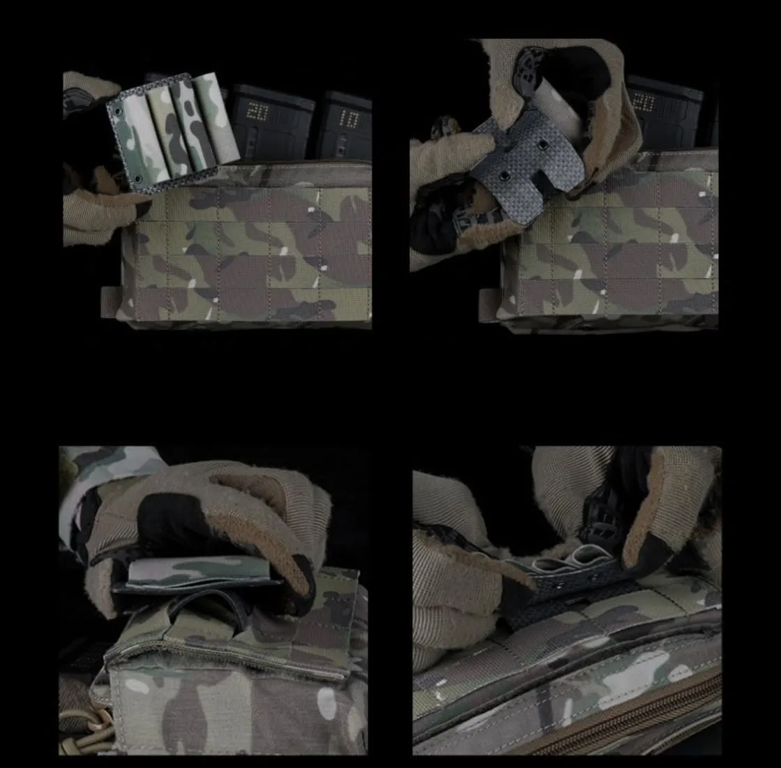 Outdoor Hunting Gear Glow Stick Storage Pouch Pen Holder Airsoft Vest Glow Stick Molle Organizer Holder