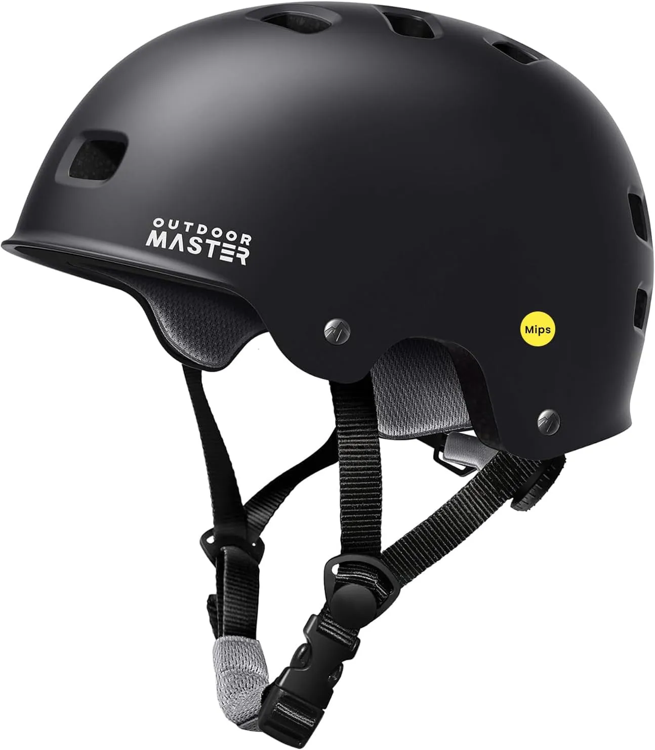 OutdoorMaster MIPS Skateboard Cycling Helmet for Adults - Lightweight, Ventilated Multi-Sport Helmet with Two Removable Liners for Scooter, Roller Skating, Inline Skating, Rollerblading