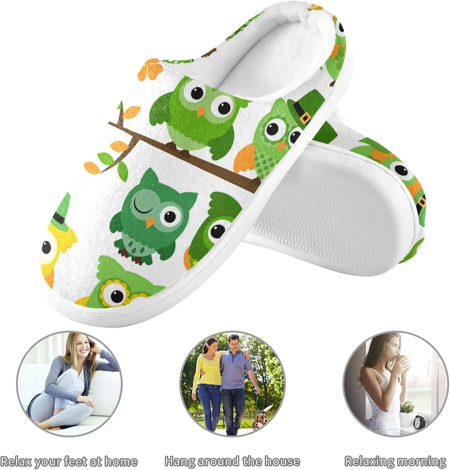 Oyihfvs Unisex Memory Foam Warm Slippers Comfort Soft Casual Shoes for Indoor Outdoor S-XXXL