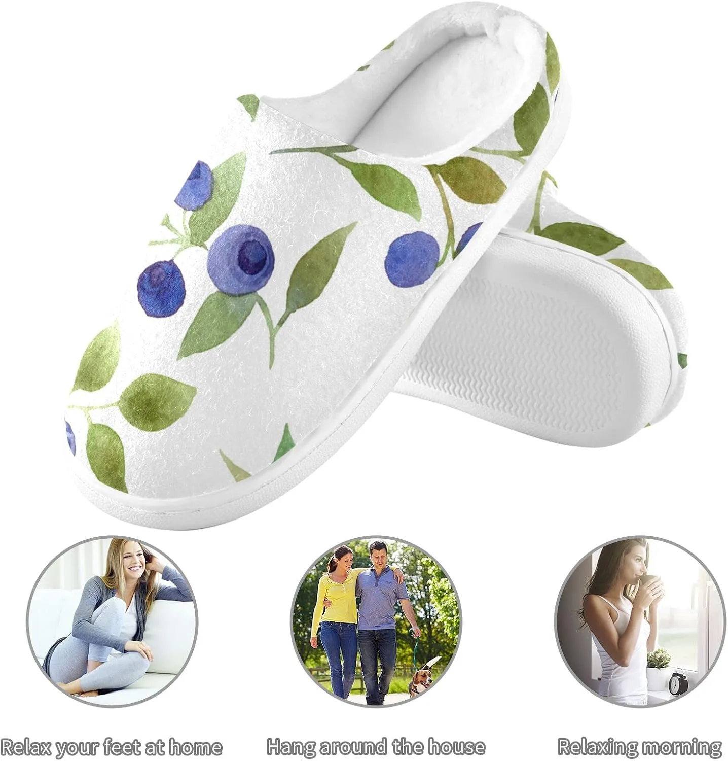 Oyihfvs Unisex Memory Foam Warm Slippers Comfort Soft Casual Shoes for Indoor Outdoor S-XXXL