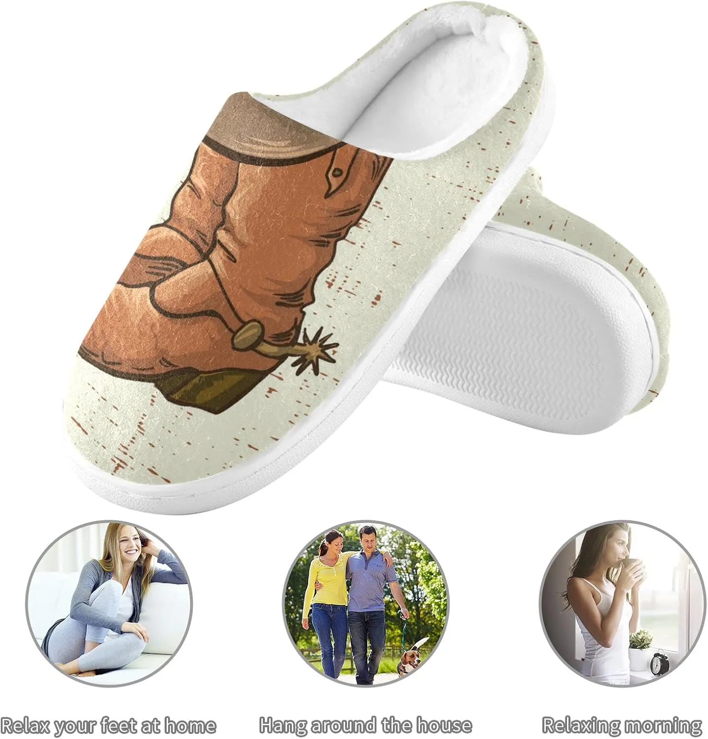 Oyihfvs Unisex Memory Foam Warm Slippers Comfort Soft Casual Shoes for Indoor Outdoor S-XXXL