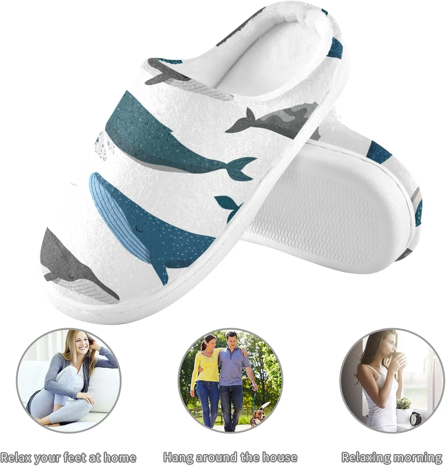 Oyihfvs Unisex Memory Foam Warm Slippers Comfort Soft Casual Shoes for Indoor Outdoor S-XXXL