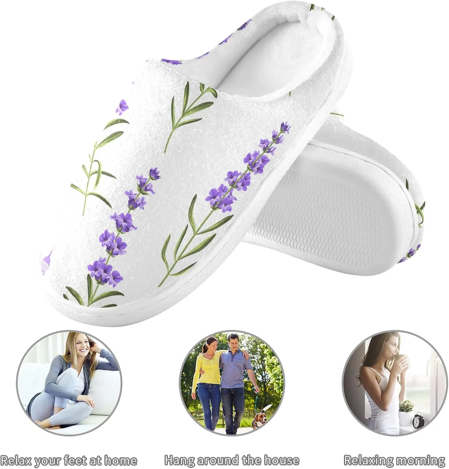 Oyihfvs Unisex Memory Foam Warm Slippers Comfort Soft Casual Shoes for Indoor Outdoor S-XXXL