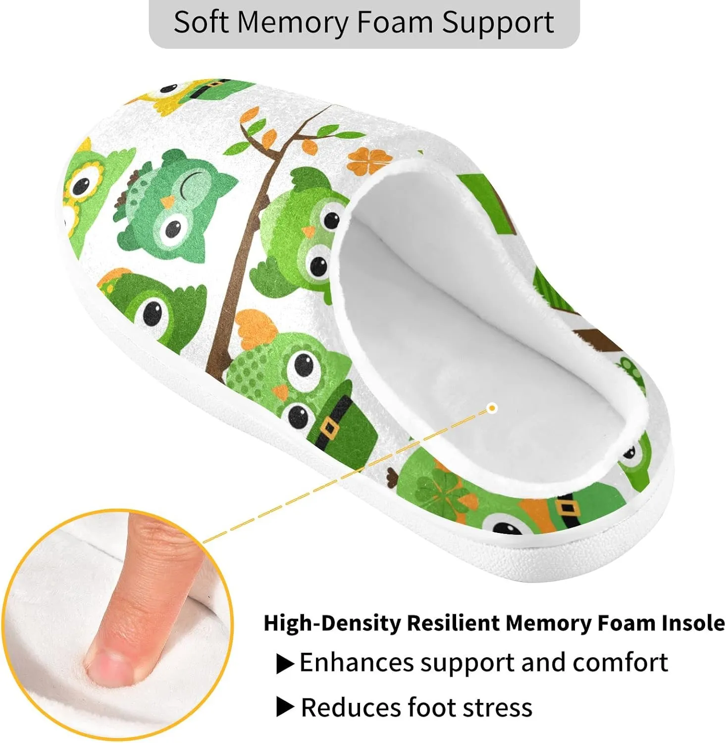 Oyihfvs Unisex Memory Foam Warm Slippers Comfort Soft Casual Shoes for Indoor Outdoor S-XXXL