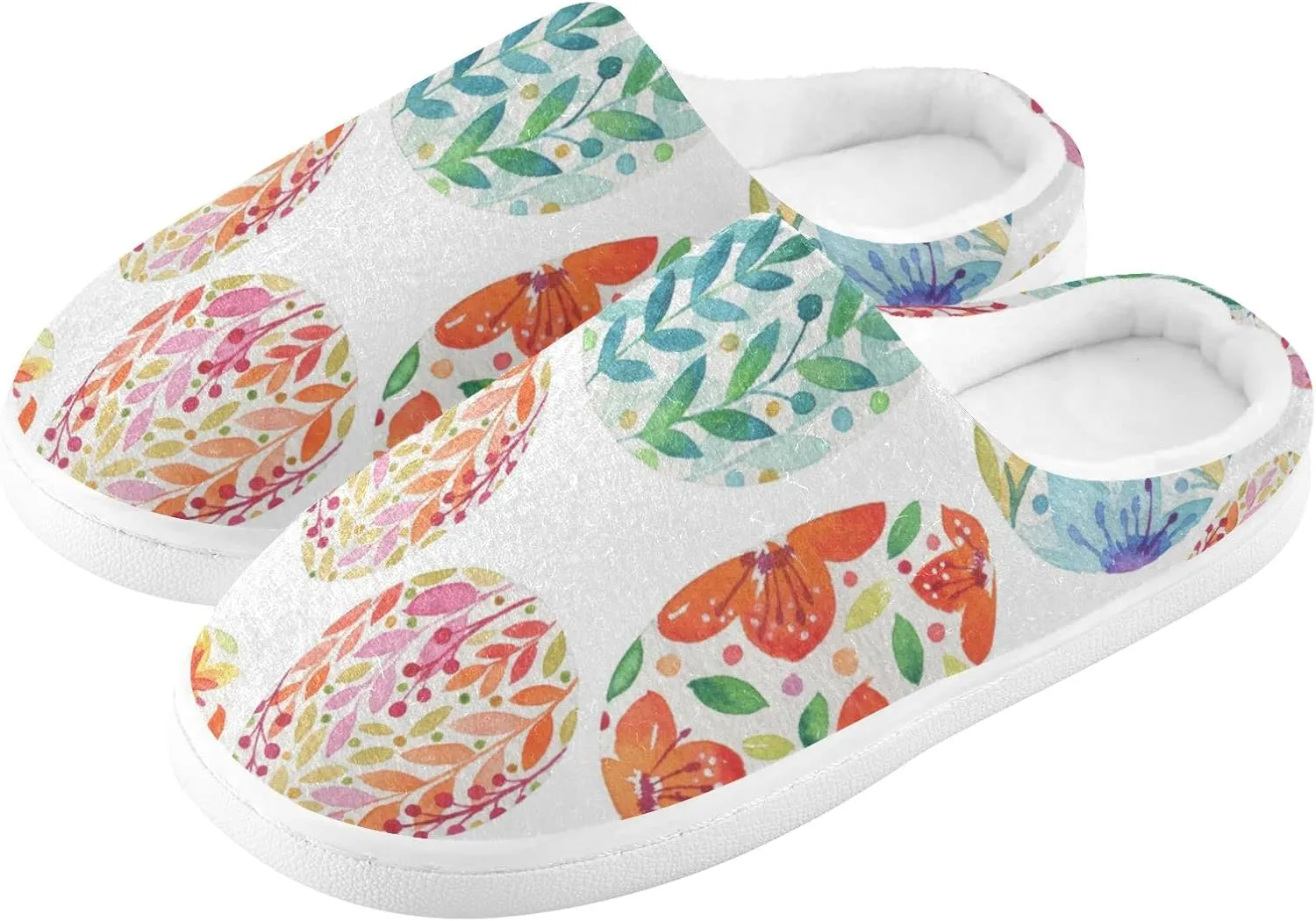 Oyihfvs Unisex Memory Foam Warm Slippers Comfort Soft Casual Shoes for Indoor Outdoor S-XXXL