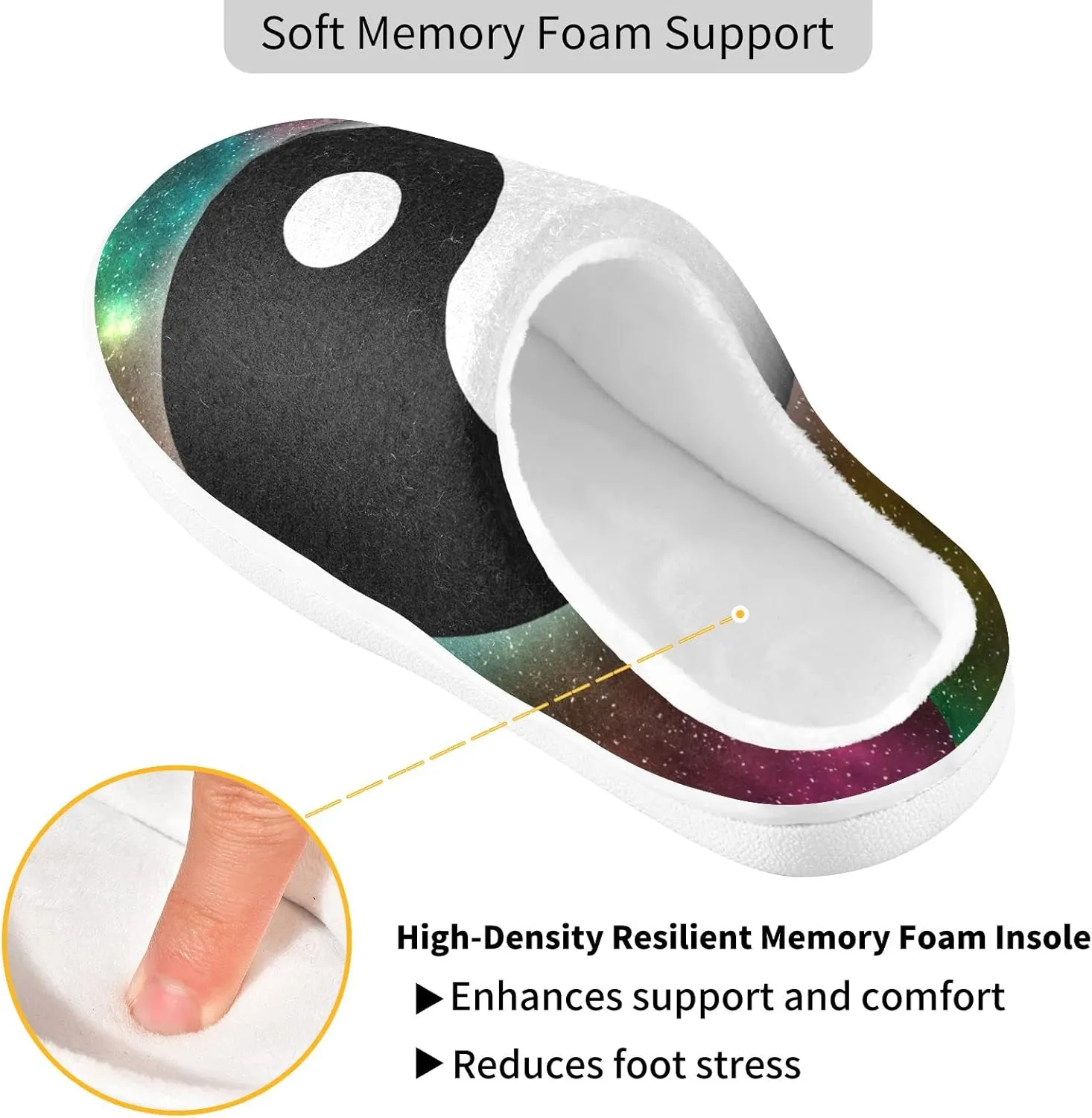 Oyihfvs Unisex Memory Foam Warm Slippers Comfort Soft Casual Shoes for Indoor Outdoor S-XXXL