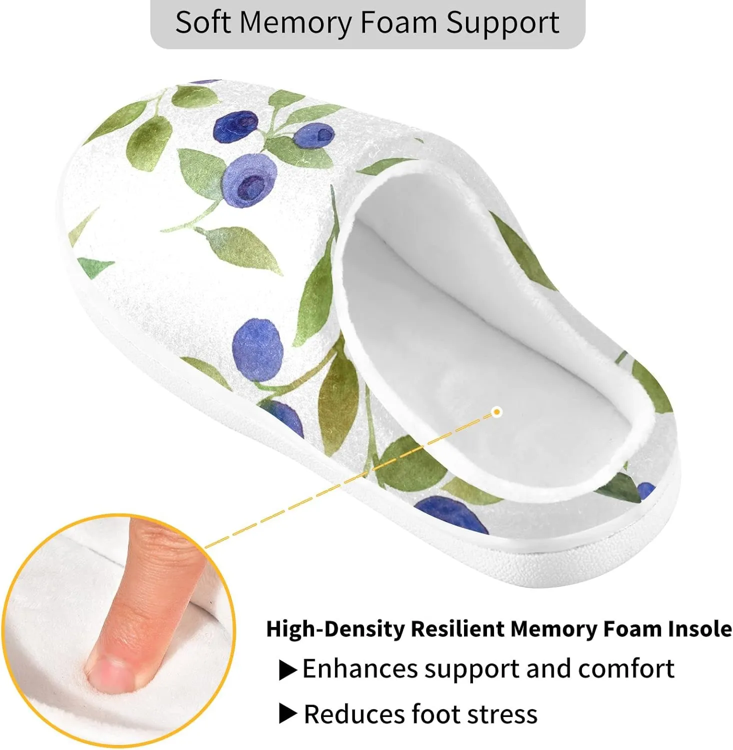 Oyihfvs Unisex Memory Foam Warm Slippers Comfort Soft Casual Shoes for Indoor Outdoor S-XXXL