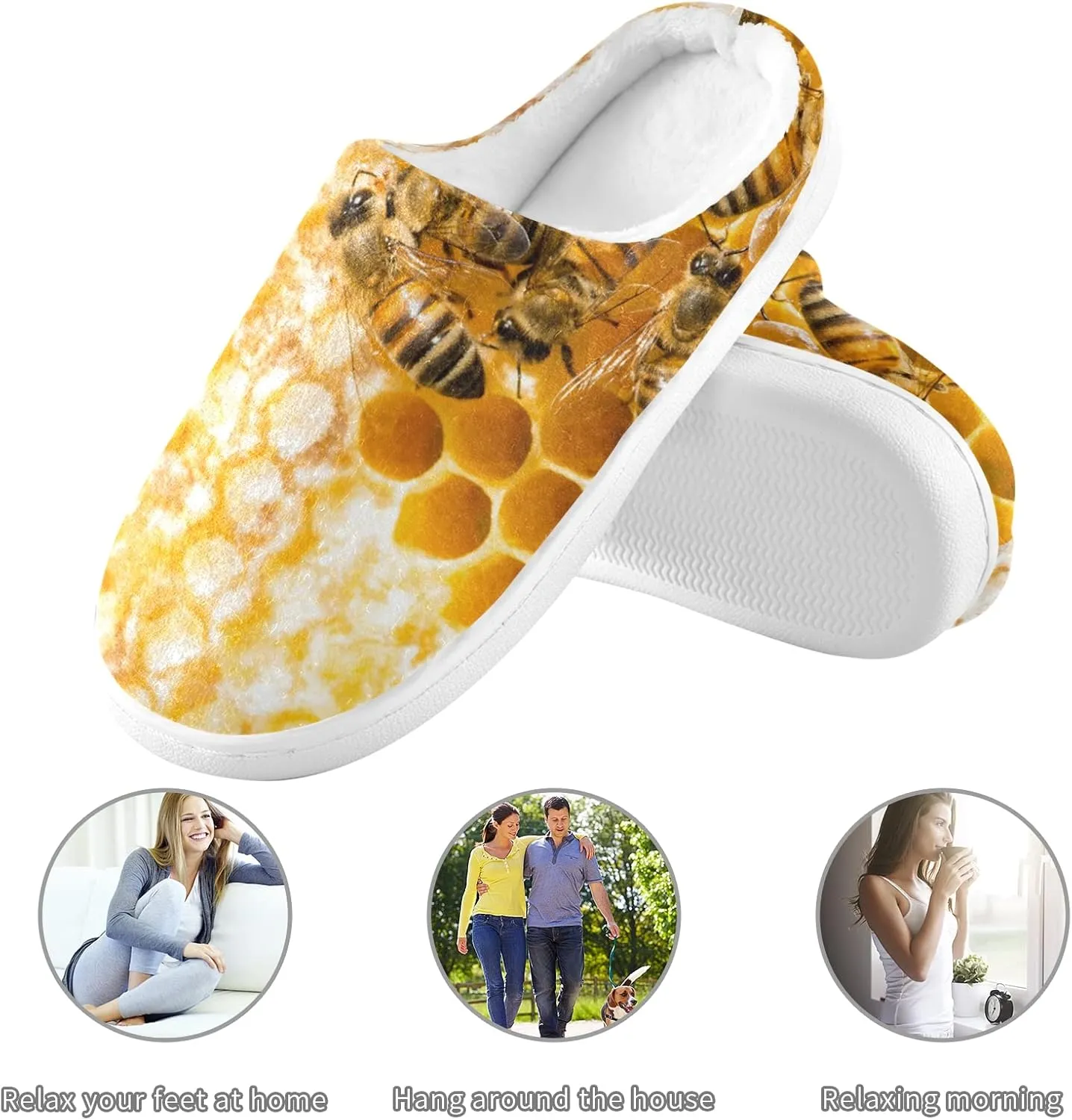 Oyihfvs Unisex Memory Foam Warm Slippers Comfort Soft Casual Shoes for Indoor Outdoor S-XXXL