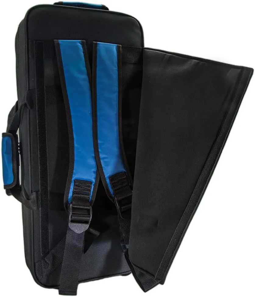 Paititi Lightweight Alto Saxophone Case, Strong, Durable with Backpack Straps Black/Blue