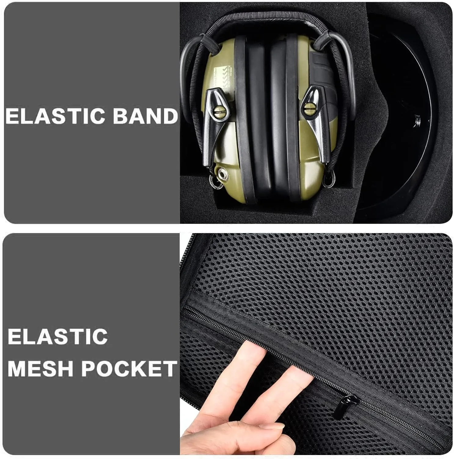 PAIYULE Case for Walker's Razor Slim Electronic Earmuffs/for Howard Leight Shooting Hunting Hearing Ear Protection