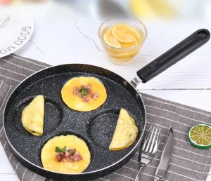 Pan Pan Pancake Frying Egg 4-Cups Pancake Suitable Pan Custom design Cookware Gas Stove Egg Nonstick For Global reach Pans
