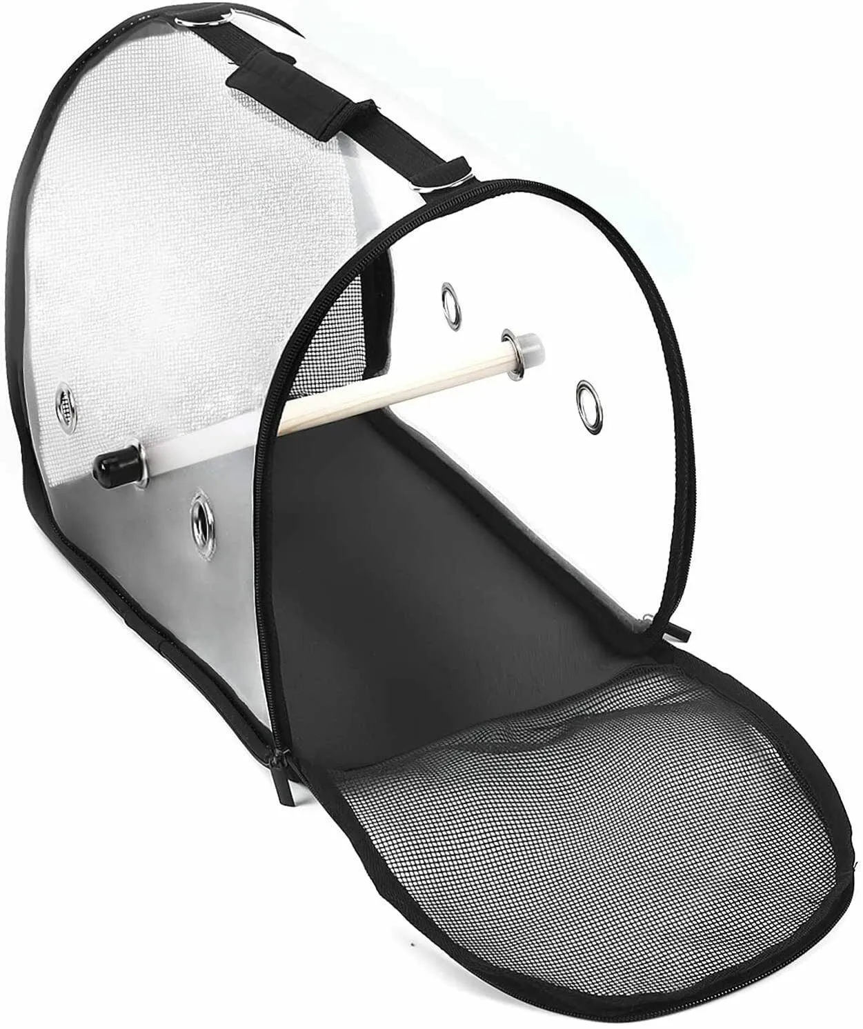Parrot Carrier Cage Nest Bird Pet Travel Breathable Transparent Handbag Backpack