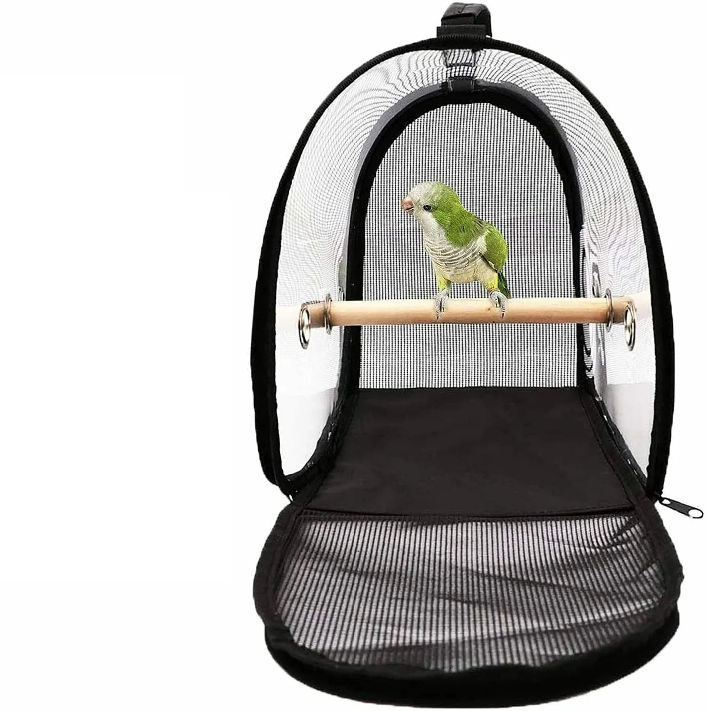Parrot Carrier Cage Nest Bird Pet Travel Breathable Transparent Handbag Backpack