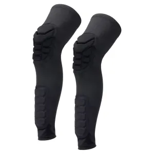 PATIKIL M Knee Calf Pads, 2 Pack Knee Braces Pad Compression Leg Sleeve Protective Calf Shin Guard for Youth Adults Football Basketball Baseball, Black