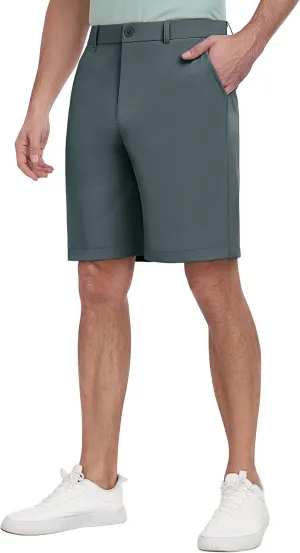 PEGENO Men's Golf Dress Shorts - Lightweight Waterproof Quick-Dry Casual Summer Shorts