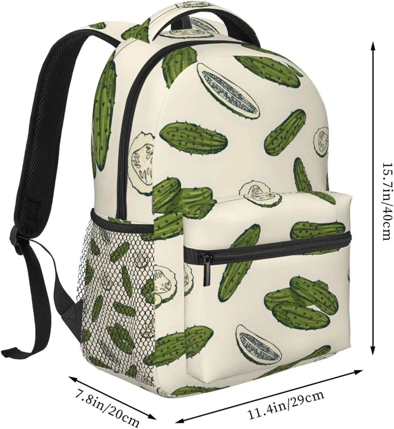 Pickle Cucumber Backpack Laptop Backpack Sports Travel Shoulder bag Light casual backpack
