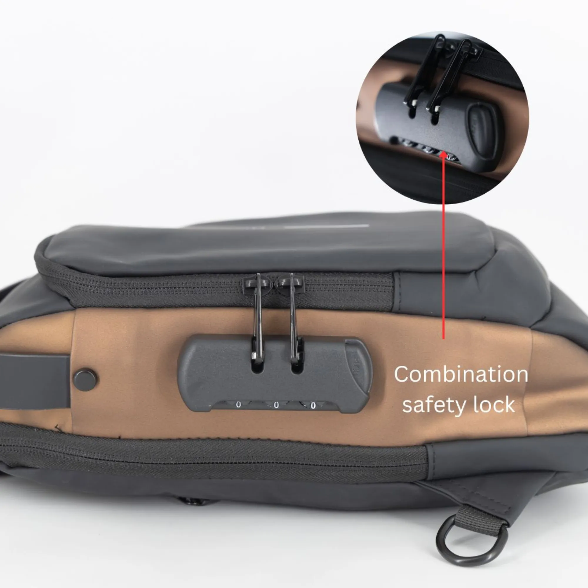 PIGEON Anti theft Crossbody Sling bag, Shoulder Backpack,Lightweight with USB charging port