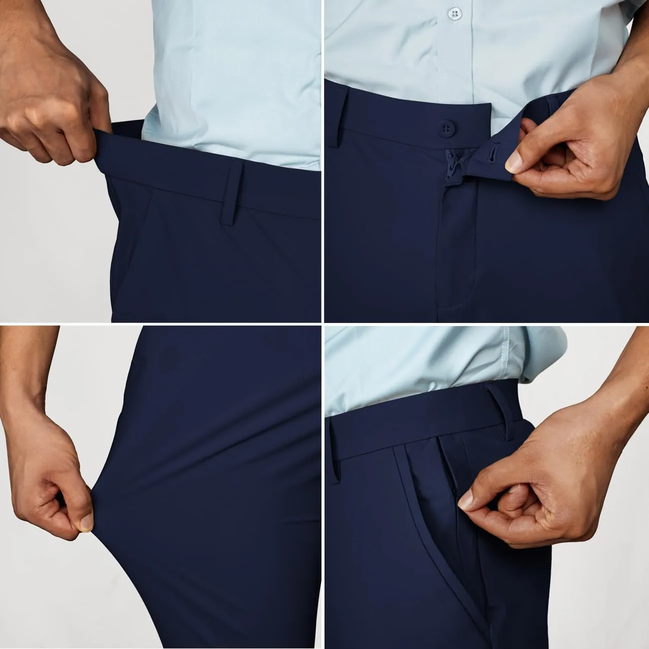 PJ PAUL JONES Mens Stretch Golf Pants Quick Dry Lightweight Casual Pants with Pockets