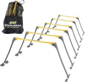 PodiuMax Portable Height Adjustable Sports Training Hurdle, Lightweight, Innovative Foldable Design, Collapsible Safe, 6 per Pack