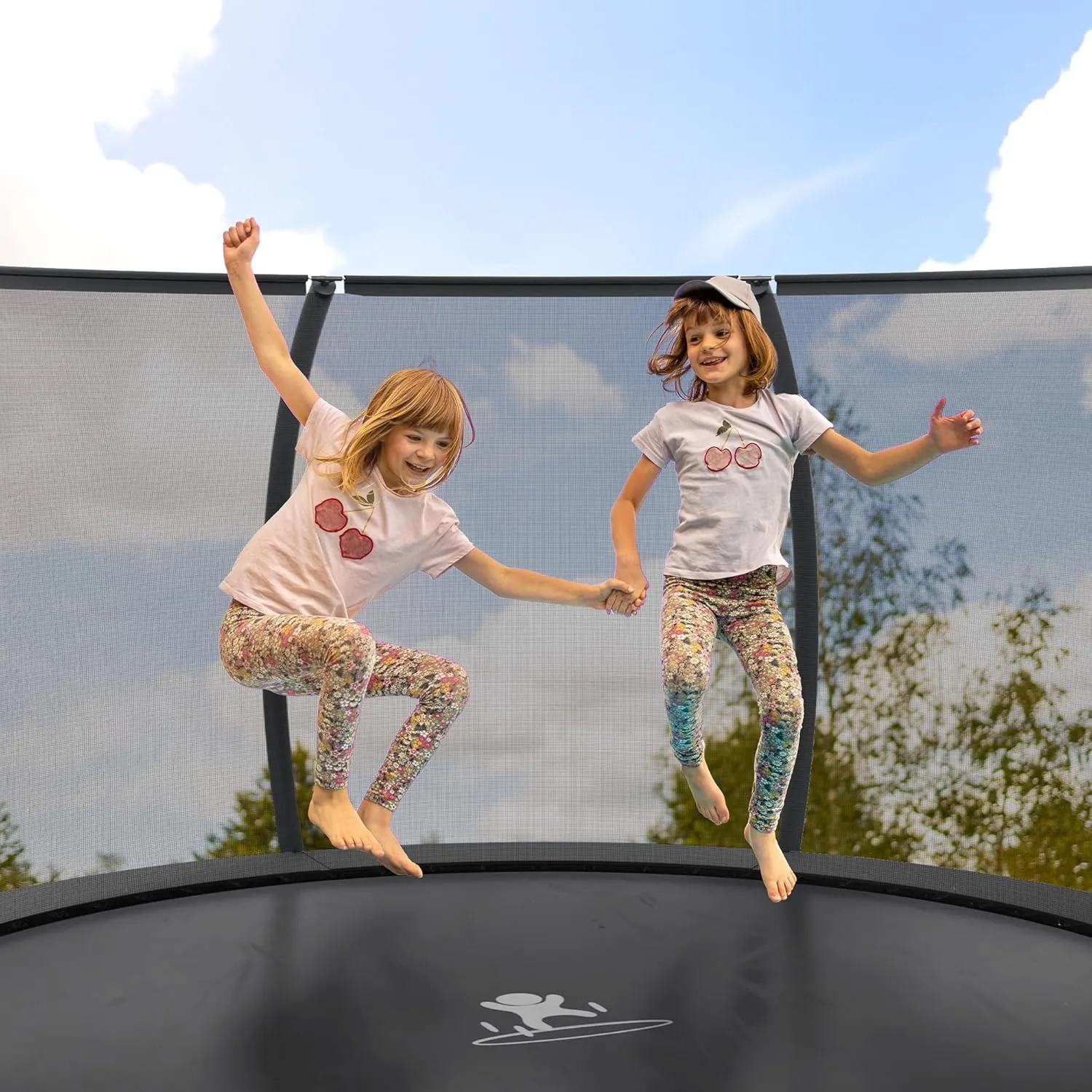 Polar Aurora 10FT 12FT 14FT 16FT Outdoor Trampoline with Safety Enclosure Net, Thickened Spring Pad，ASTM Approved Recreational Trampoline for Kids and Adults,Anti-Rust Coated Frame and Thickened Mat