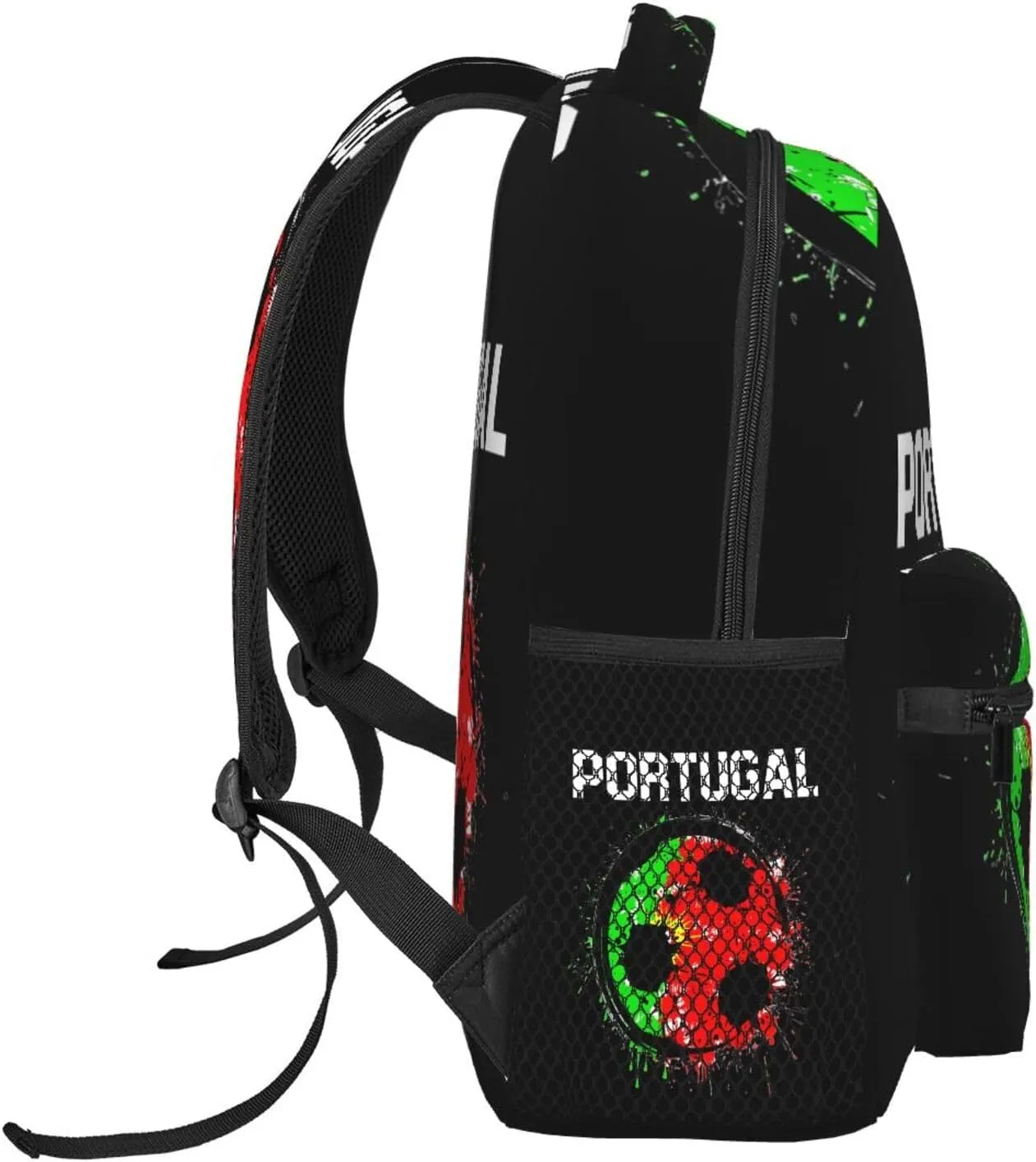 Portugal Soccer Portuguese Football Flag Backpack Casual Laptop Backpack Double Shoulder Bag Lightweight Backpack For Women Men Travel
