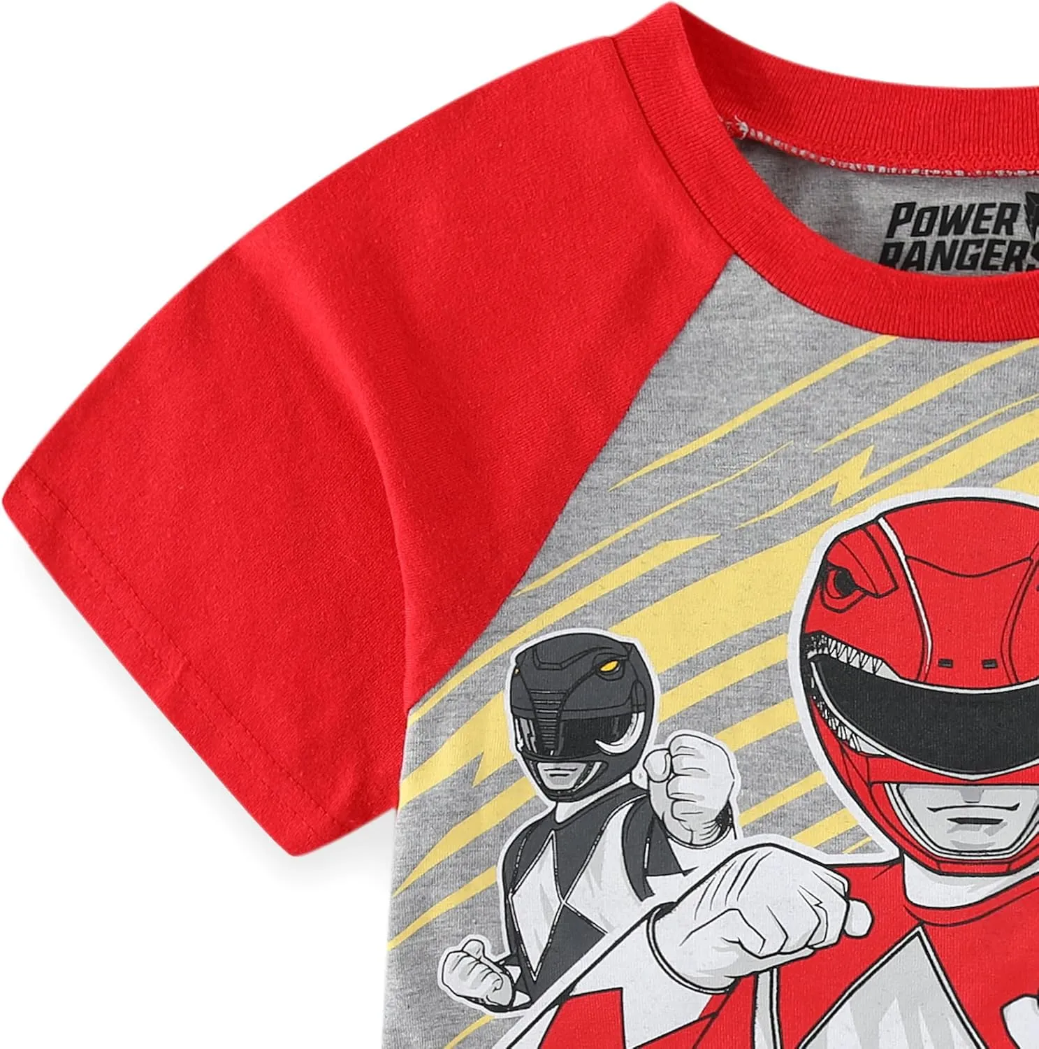 Power Rangers Boys Short Sleeve T-Shirt and French Terry Shorts Set for Big Kids